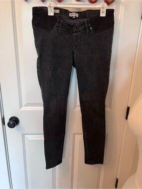 Madewell Black Skinny Maternity Jeans with Elastic Waistband